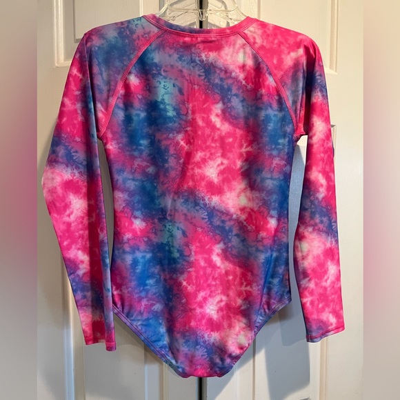 UNDER ARMOUR / Long Sleeve , TieDye 💗💙, Zip Front , Swim / Paddlesuit/ Leotard - Picture 5 of 8